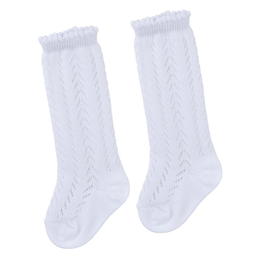 Designer Kidz Knee High Socks Ivory