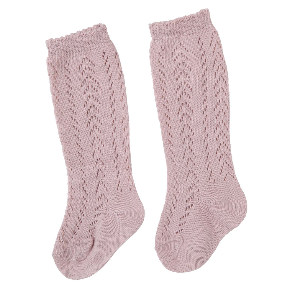 Designer Kidz Knee High Socks - Dusty Pink