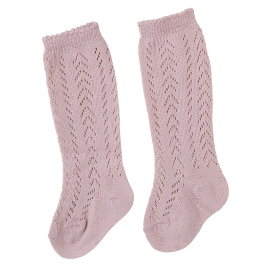 Designer Kidz Knee High Socks - Dusty Pink